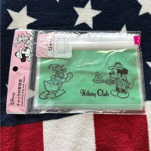 Disney Hiking Club Green Party Organizing Bags with Zipper